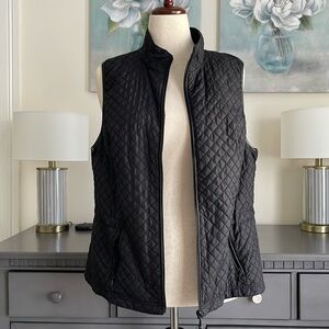 Dress Barn Black Quilted Vest